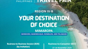 The 16th Regional Travel Fair will be held in Puerto Princesa, Palawan.