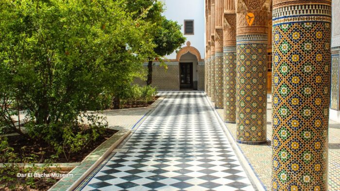 Courtyard of the Dar al Bacha by YasssirZek via Wikimedia cc
