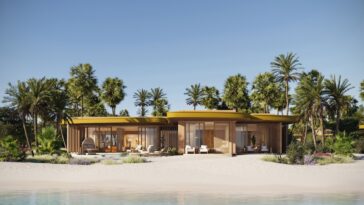 Fairmont The Red Sea Bed Villa view from Mangroves