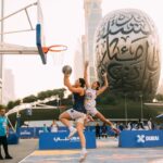 Competitors perform during Red Bull Half Court World Final in Dubai, United Arab Emirates