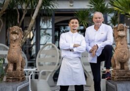 Chef Jean-Louis Angulo (right), the newly-appointed Chef de Cuisine of La Maison 1888, alongside culinary icon Chef Christian Le Squer (left), who oversees this highly acclaimed fine dining destination at InterContinental Danang
