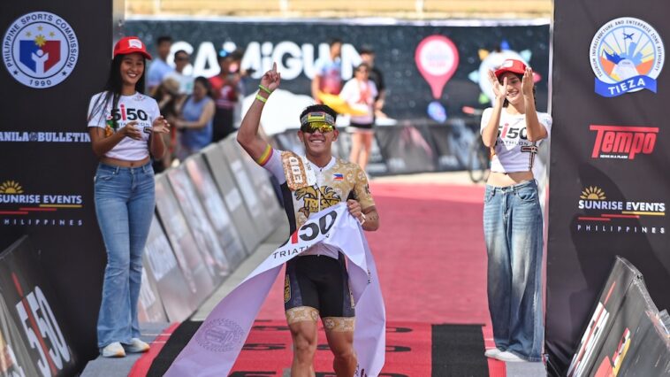 Ironman 5150 Overall Champ Kenneth Bonda