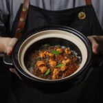 100 years history Nagatanien Clay Pot Freshly Cooked Rice dish