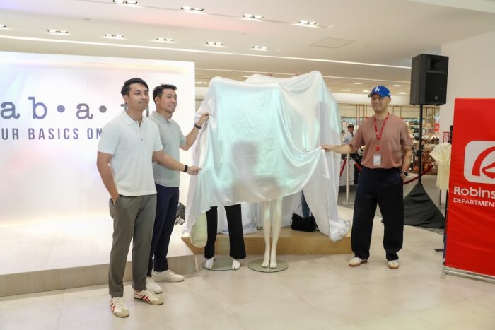 Unveiling of collection highlight by Robinsons Department Store (RDS) and Grab a Fit Representatives (L-R), Josh Dela Cruz - Grab a Fit, Business Group Director, Eric Dela Cruz - Grab a Fit, VP for Operations, Ed Dizon - RDS, AVP for Men's Fashion.