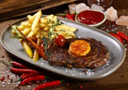 Korean Gochujang Dry Aged Black Angus Ribeye with sides