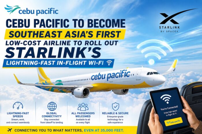 Cebu Pacific to Become Southeast Asia’s First Low-Cost Airline to Roll Out Starlink’s Lightning-Fast In-Flight Wi-Fi