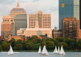 Charles river with Boston skyline, Massachusetts