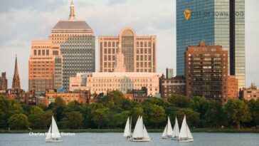 Charles river with Boston skyline, Massachusetts