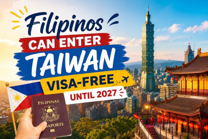 Filipinos Can Enter Taiwan Visa-Free Until 2027