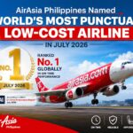 AirAsia Philippines Named World's Most Punctual Low-Cost Airline in July 2026
