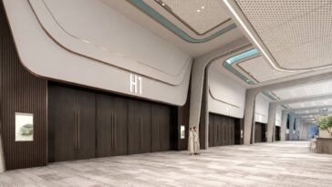 Artist’s perspective of SMXCITE, set to open in early 2027 as the Philippines’ largest international exhibition venue.