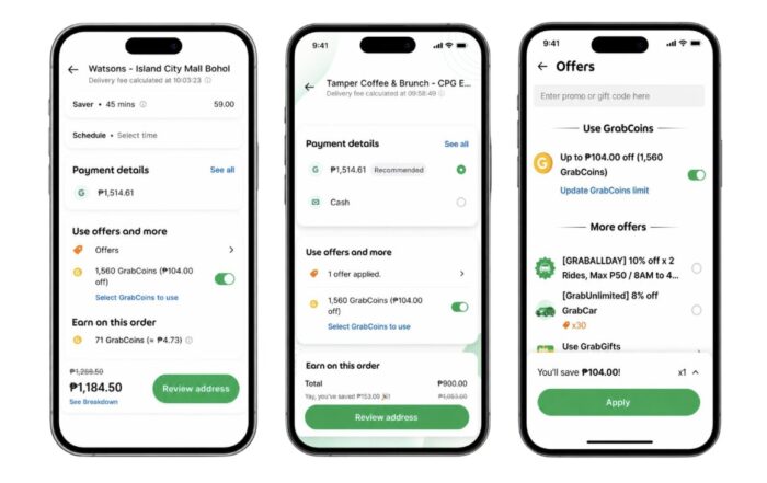 GrabCoins can be used across Grab’s everyday services, including GrabCar, GrabFood, and GrabMart.