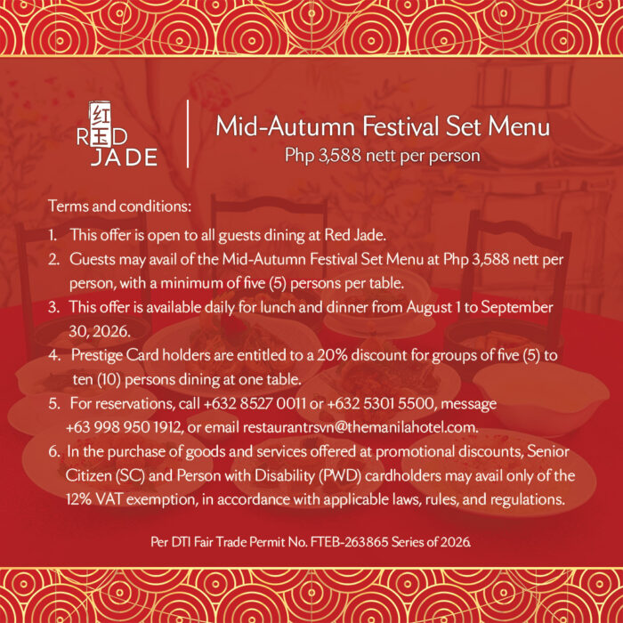 Mid Autumn Festival Set Menu T&C