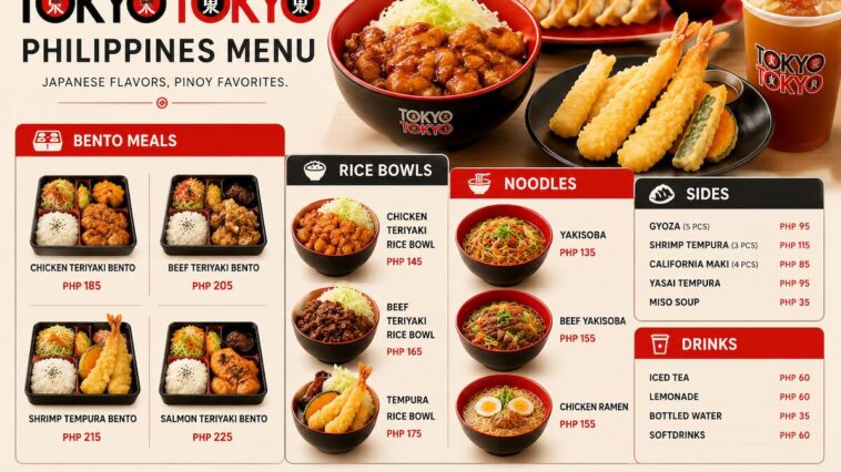 Tokyo Tokyo Philippines Menu