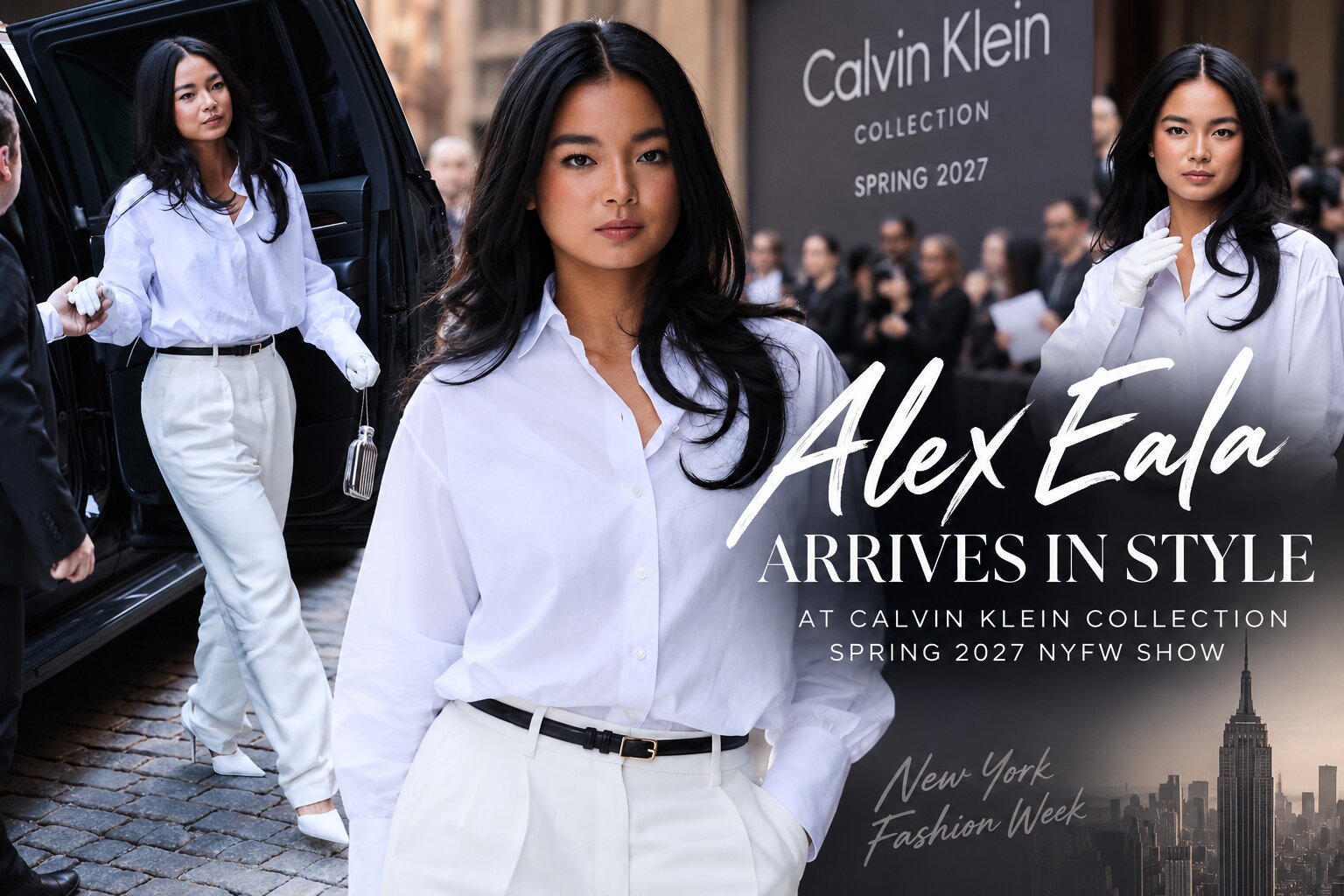 Alex Eala Arrives in Style at Calvin Klein Collection Spring 2027 NYFW Show