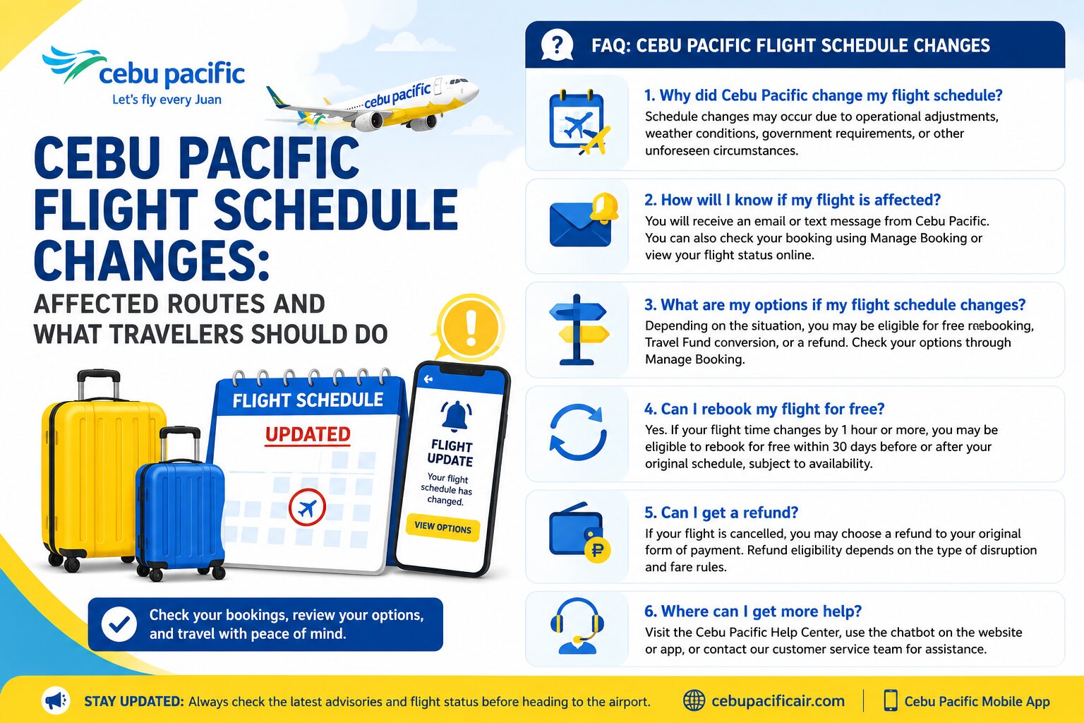 Cebu Pacific Flight Changes Explained: What to Do If Your Schedule Is Moved or Your Flight Is Cancelled
