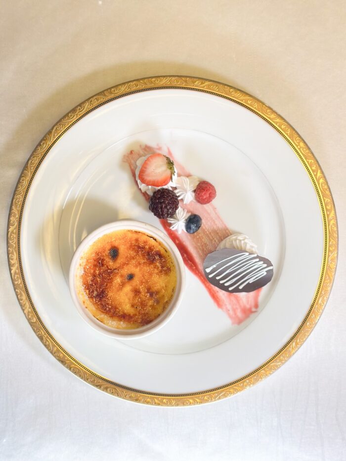 Creme Brulee with Fresh Berries