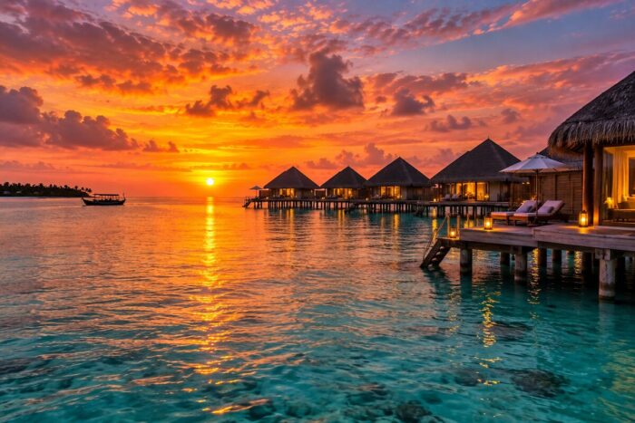 Sunset in Maldives