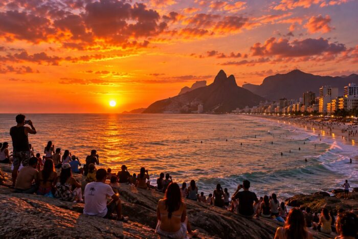 Sunset in Rio de Janeiro, Brazil