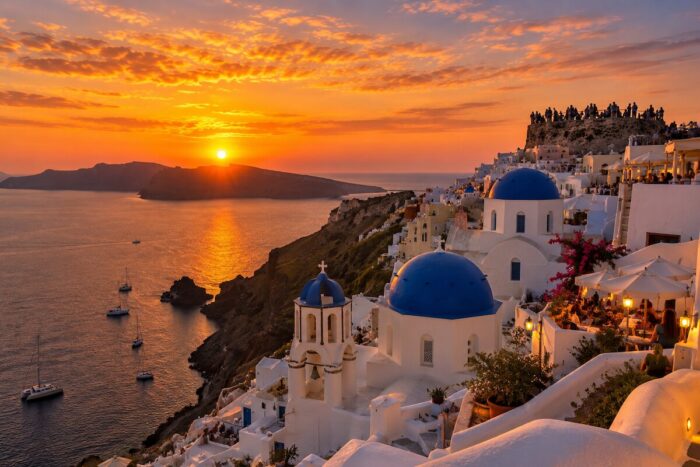 Sunset in Sanntorini