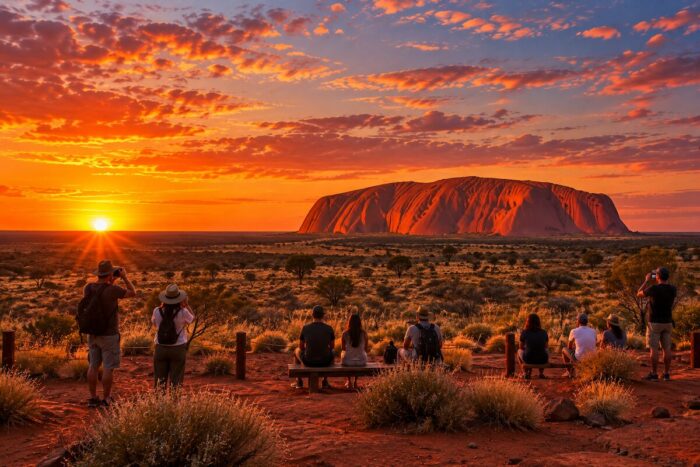 Sunset in Uluru, Australia