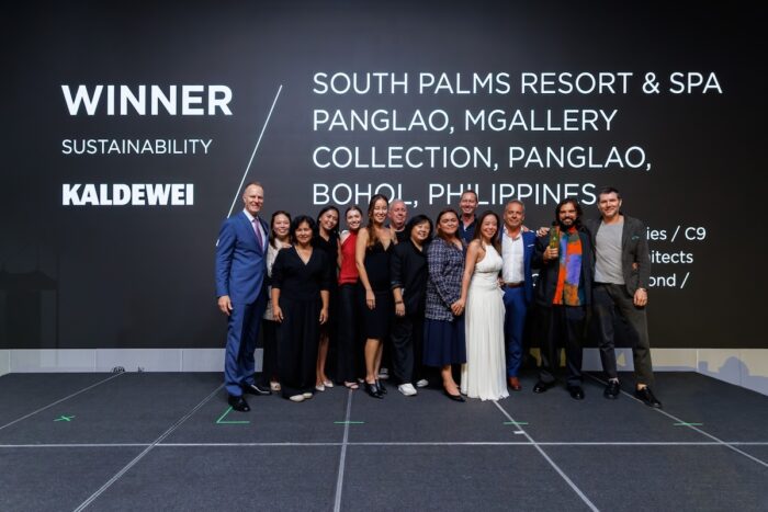 The design team at South Palms Resort & Spa, MGallery Collection won two awards at AHEAD Asia 2026 in the Sustainability and Spa & Wellness categories