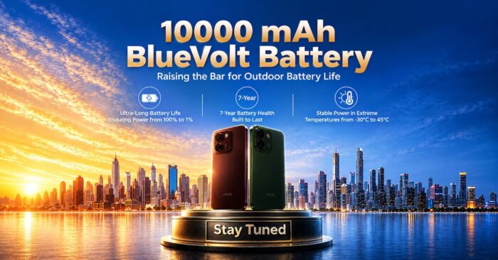 vivo V80 Lite teaser - 10000mAh BlueVolt battery