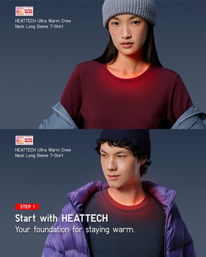 UNIQLO HEATTECH delivers warmth without the bulk, with Extra Warm and Ultra Warm options providing approximately 1.5 and 2.25 times the warmth of regular HEATTECH, respectively.