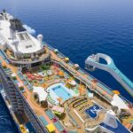 A bird’s-eye view of Odyssey of the Seas, which delivers something for everyone from bow to stern, with 12 experiences that span adventures, from a signature VR, bungee trampoline experience to glow-in-the-dark laser tag, restaurants with
