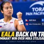 Alex Eala Back on Track After Dominant Win Over Mika Stojsavljevic at Toray Pan Pacific Open