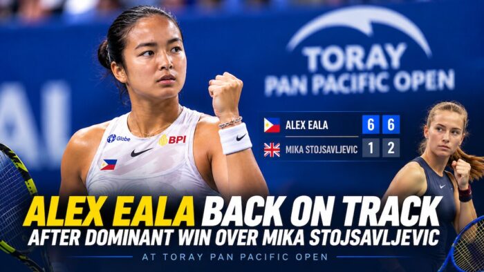 Alex Eala Back on Track After Dominant Win Over Mika Stojsavljevic at Toray Pan Pacific Open