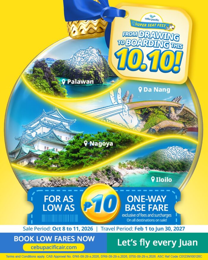 Cebu Pacific 10.10 Seat Sale