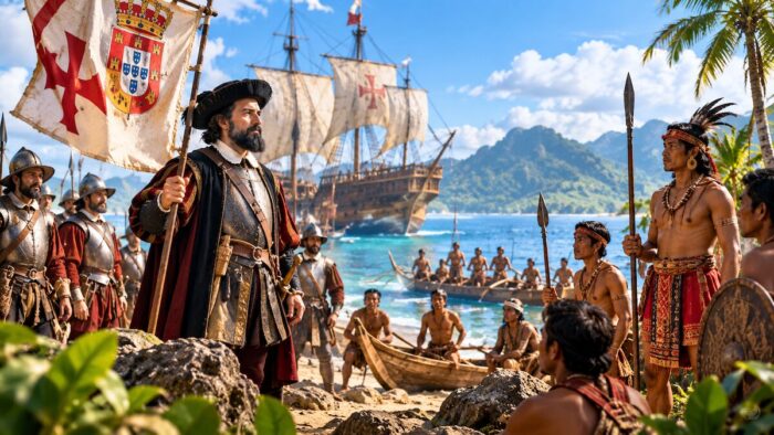 Ferdinand Magellan's Expedition Reaches the Philippines