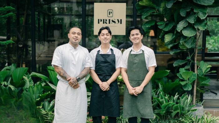 From left: Chef Rey Nalzaro, Executive Chef of Belmont Hotel Manila; Chef Aaron Valeroso; and Chef Grant Zuniga, featured chefs for PAMANA: Taal, Reimagined and restaurateurs based in Lipa, Batangas.