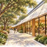 The artist’s early rendering of the planned retail plaza. Concept details remain subject to change.