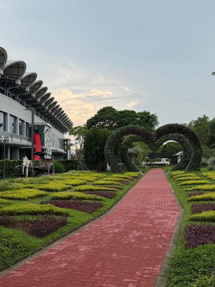 "The heart arch at the end of the brick path marks our final stop before leaving The Garden."